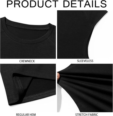 Runcati Mens Sleeveless Tank Tops Workout Cut Off Shirt Athletic Muscle Gym T Shirts in Saudi Arabia