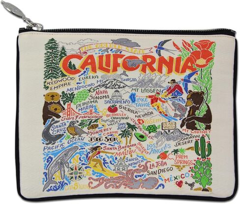 Catstudio Zipper Pouch, California Travel Toiletry Bag, 5 x 7",Ideal California Gift, Makeup Bag, Dog Treat Pouch, or Purse Pouch to Hold Phone, Organize Supplies for California Lovers in Saudi Arabia