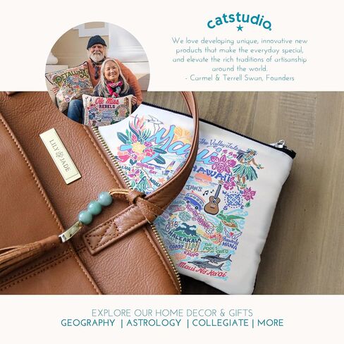 Catstudio Zipper Pouch, California Travel Toiletry Bag, 5 x 7",Ideal California Gift, Makeup Bag, Dog Treat Pouch, or Purse Pouch to Hold Phone, Organize Supplies for California Lovers in Saudi Arabia