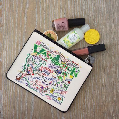 Catstudio Zipper Pouch, California Travel Toiletry Bag, 5 x 7",Ideal California Gift, Makeup Bag, Dog Treat Pouch, or Purse Pouch to Hold Phone, Organize Supplies for California Lovers in Kuwait