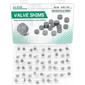9.48mm Adjustable Valve Shim Kit 1.2-4mm Thick for Suzuki LT-Z400 QuadSport Z 2003-2012 LTR450Z LT-R450 QuadRacer 2006-2011/YFZ450R YZ250FX YZF-R1 WR250F/Kawasaki KFX400 KX250/CRF450 CRF250 R X