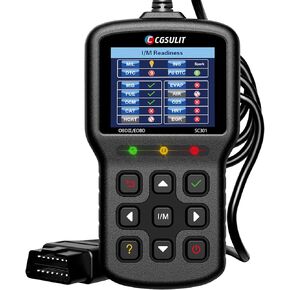 CGSULIT Car Code Reader SC301 OBD2 Scanner with Smog Check & Check Engine Light Reset, Read/Clear Error Code, Live Data, DTC Lookup, On-Board Monitor Test, Diagnostic Scan Tool for Cars After 1996