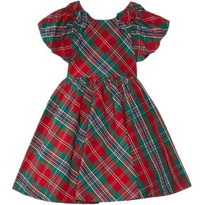 Janie and Jack Girls' Holiday Plaid Dress (Toddler/Little Big Kids)