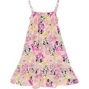 Disney Minnie Mouse Floral Girls Smocked Maxi Dress Little Kid to Big Kid Sizes (4-14-16)