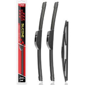 BERG REGEN® 22 inch-2 Pack Silicone Windshield Wiper Blades Replacement for Chevy Chevrolet Silverado GMC Sierra 2018 2017 2016 2015 2014 OEM Quality All-Season Wiper Blades-Top Lock (Set of 2)
