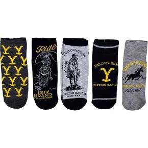 Yellowstone Dutton Ranch 5 Pack Ankle Socks