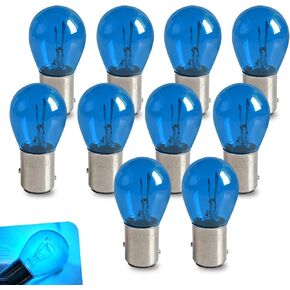10 PCS 1157 Car Halogen High-brightness Brake Light, 12V 21/5W BAY15D Double Tail High Low Foot Brake Light Bulb, 360-degree Non-dead Angle Lighting Accessories, Suitable for Cars (Clear)