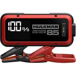 Hulkman Alpha85 Jump Starter 2000 Amp 20000mAh Car Starter for up to 8.5L Gas and 6L Diesel Engines with LED Display 12V Lithium Portable Car Battery Booster Pack (Carmine Red)
