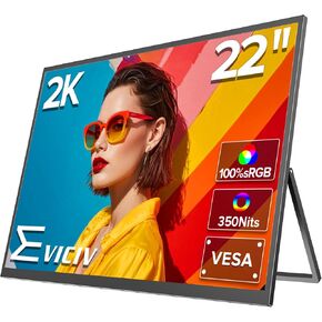 EVICIV Truly 4K Portable Monitor 18.4 inch, 10Bit with VESA & Stand 180° Adjustable, 3840x2160 UHD 100% sRGB HDR FreeSync Ultra-Slim & Lightweight IPS, Travel Second Monitor for Laptop Computer