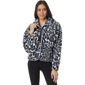 Free People Womens Rocky Ridge Jacket Snow Leopard Combo Large