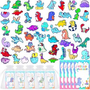 Siifert 50 Sets Dinosaur Enamel Pins Gifts Bulk Back to School Pins Gift Backpacks Pins for Kawaii Enamel Pins Brooches Dinosaur Lapel Pins Set Cartoon Badge Pins