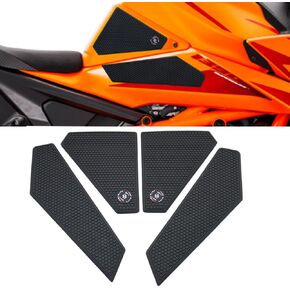 New for 1390 Super Duke R Motorcycle Side Fuel Tank pad Tank Pads Protector Stickers Decal Gas Knee Grip Traction Pad Tankpad (One Set) Black