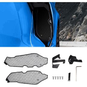 2Pcs Upgraded Side Intake Mesh Grilles Insert,OEM Style Aluminum Driver and Right Passenger Side Radiator Air Intake Vent Guards Accessories for Corvette C8 Stingray 2020-2024