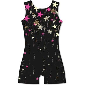 Idgreatim 2-10 Years Gymnastics Leotards for Girls Sparkly Biketards Unitards Athletic Tumbling Outfit