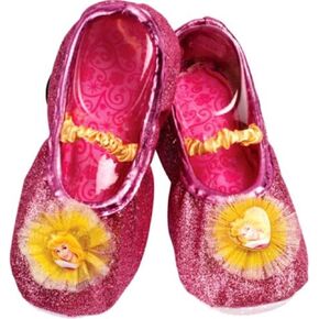 Disney Princess Aurora Toddler Slipper Shoes,Pink,One Size Fits Most