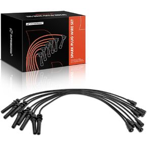 A-Premium 7mm Ignition Spark Plug Wires Set of 8 Compatible with Dodge Durango, Ram 1500, Ram 2500, Ram 3500, 2003-2005, V8 5.7L