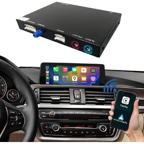 Road Top Wireless Carplay Wireless Android Auto for BMW 1 2 3 4 Series F20 F21 F22 F23 F30 F31 F32 F33 2011-2015 Year with NBT System, Compatible with Carplay Retrofit Kit Decoder