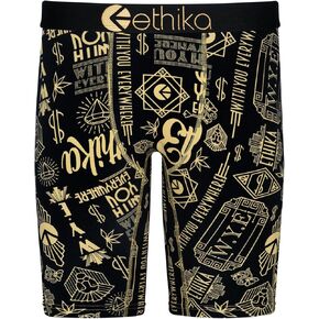 Ethika Mens Staple Boxer Brief | Gold Script