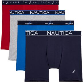 Nautica Men's 4 Pack Limited Edition Cotton Stretch Boxer Briefs