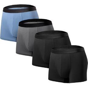 Men’s Boxer Briefs 4 Pack Men’s Underwear Smooth Soft Chevilled Silk 3-color for Big & Tall Men's Underpants