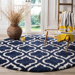 SAFAVIEH Hudson Shag Collection Runner Rug - 2'3" x 6', Grey & Ivory, Moroccan Design, Non-Shedding & Easy Care, 2-inch Thick Ideal for High Traffic Areas in Living Room, Bedroom (SGH284B) in Saudi Arabia