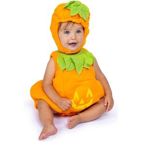 Dress Up America Baby Pumpkin Costume – Adorable Halloween Jack-O-Lantern Costume For Toddlers