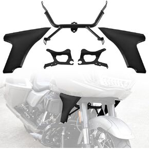 Side Fairings Spoiler Protector Covers for CVO Road Glide 2024, Black Side Panel Spoiler Protection Covers for Harley CVO Road Glide ST FLTRXSTSE 2024 Accessories