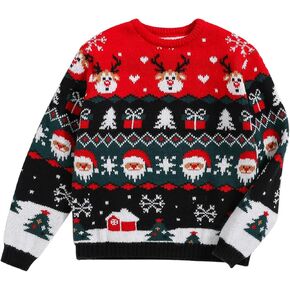 MyFav Kids Ugly Christmas Sweater Boys Funny Xmas Outfit Novelty Crewneck Pullover Tops
