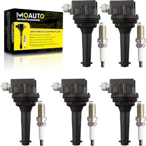 Set of 4 Ignition Coils Pack UF323 9091902237 & 4 PCS Iridium Spark Plugs Compatible with Toyota Tacoma 2000-2004 4Runner 2000-2.4L 2.7L L4
