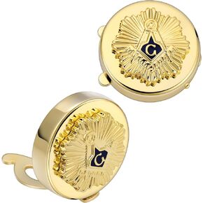 Masonic Button Covers, Square & Compass Cufflinks for Freemason
