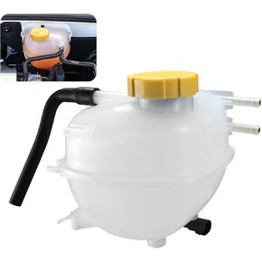 1304237 Coolant Reservoir Tank with Cap & Sensor Compatible with 2003-2011 Saab 9-3, 2010-2011 Saab 9-3X L4 2.0L | 2003-2005 Chevrolet Vectra L4 2.2L / V6 3.2L Replaces# 603-372, 9202200