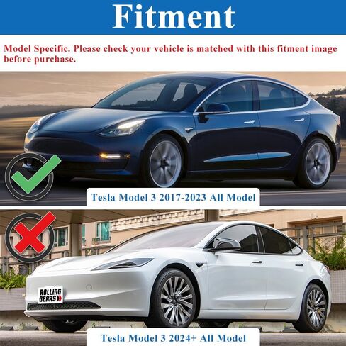 سبويلر الشفاه الأمامي متوافق مع 2017-2023 Tesla Model 3 الشفة الأمامية (نوع V)، مطلي باللون الأسود اللامع in Kuwait