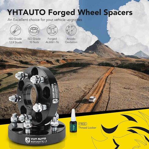 فواصل عجلات YHTAUTO 5x4.5 محور مركزية 1.25 بوصة تناسب YJ TJ XJ SJ MJ ZJ KJ KK Jeep Grand Cherokee، Wrangler، Liberty، فواصل إطارات 5x114.3 مم مع 1/2"-20 مسمار، 71.5 مم محور تتحمل 5 العروة 4 قطع in Saudi Arabia