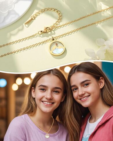 Silver/Gold Love Moving Mountains-Mustard Seed Necklace for Women Girls, Birthday Christmas Valentins's Day Christian Jewelry Gifts for Granddaughter Daughter Sister in Saudi Arabia
