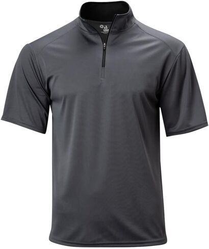 B-Core S/S 1/4 سحاب جرافيت/أسود 3X-Large in Kuwait