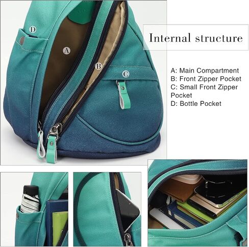 KL928 Canvas Sling Bag - Small Crossbody Backpack Shoulder Casual Daypack Rucksack for Men Women in Saudi Arabia