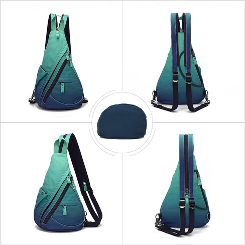 KL928 Canvas Sling Bag - Small Crossbody Backpack Shoulder Casual Daypack Rucksack for Men Women in Saudi Arabia