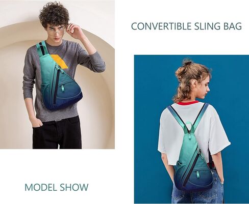 KL928 Canvas Sling Bag - Small Crossbody Backpack Shoulder Casual Daypack Rucksack for Men Women in Saudi Arabia