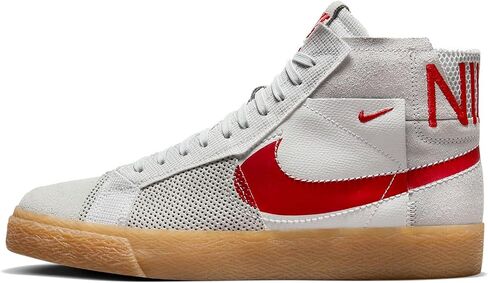 Nike SB Zoom Blazer Mid Premium Skate Shoes (FD5113-100, Summit White/Pure Platinum/Summit White/University Red) in Saudi Arabia