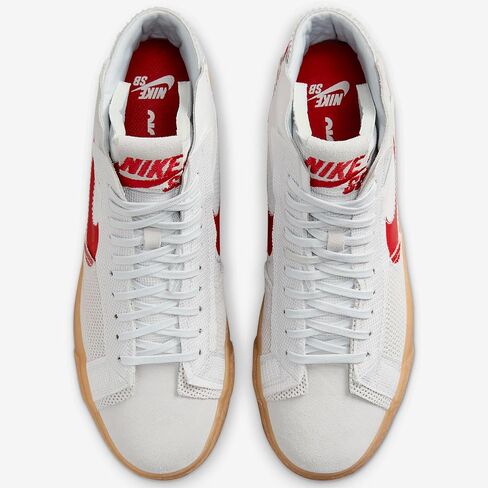 Nike SB Zoom Blazer Mid Premium Skate Shoes (FD5113-100, Summit White/Pure Platinum/Summit White/University Red) in Saudi Arabia