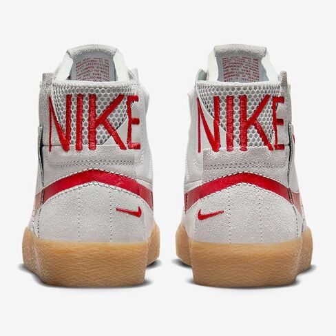 Nike SB Zoom Blazer Mid Premium Skate Shoes (FD5113-100, Summit White/Pure Platinum/Summit White/University Red) in Saudi Arabia