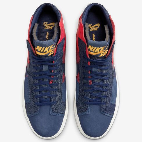 Nike SB Zoom Blazer Mid Premium Skate Shoes (FD5113-100, Summit White/Pure Platinum/Summit White/University Red) in Saudi Arabia