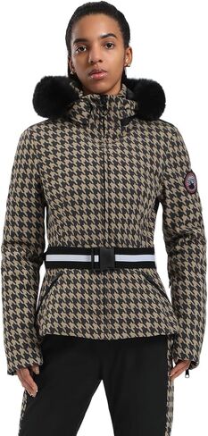 Women's Ski Jacket Snowboard Warm Winter Short Slim Snow Coat Jacket Mountain Windproof Waterproof Insulated Hooded in Saudi Arabia