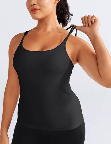 BEGOING Women’s Tank Top with Built in Shelf Bra Workout Tops Athletic Racerback Yoga Straps Sleeveless Camisole Tops in Saudi Arabia