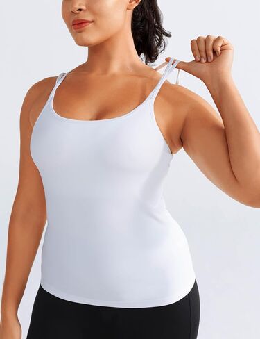 BEGOING Women’s Tank Top with Built in Shelf Bra Workout Tops Athletic Racerback Yoga Straps Sleeveless Camisole Tops in Saudi Arabia