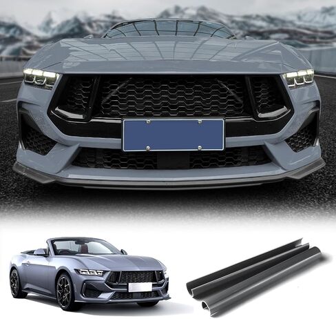 KUNGKIC For 2024 2025 Mustang Grill Inserts Trims ABS V Brace Stripes Wrap Covers Exterior Car Accessories (Red) in Saudi Arabia