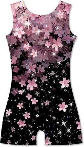 Idgreatim 2-10 Years Gymnastics Leotards for Girls Sparkly Biketards Unitards Athletic Tumbling Outfit in Saudi Arabia