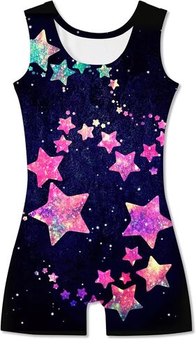 Idgreatim 2-10 Years Gymnastics Leotards for Girls Sparkly Biketards Unitards Athletic Tumbling Outfit in Saudi Arabia