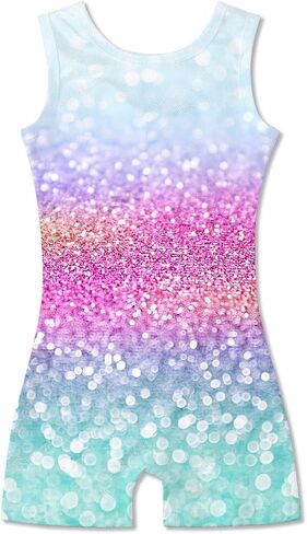 Idgreatim 2-10 Years Gymnastics Leotards for Girls Sparkly Biketards Unitards Athletic Tumbling Outfit in Saudi Arabia