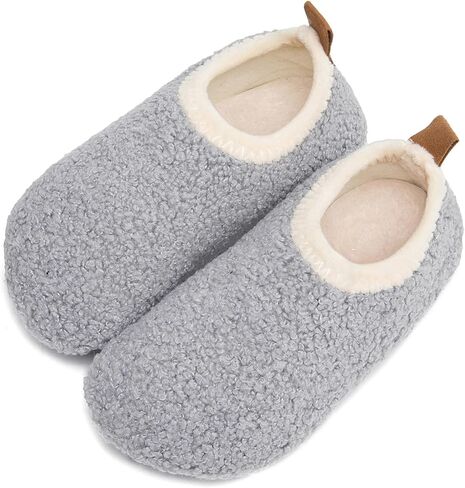 DADAWEN Toddler Boys Girls House Slippers Indoor Home Shoes Kids Baby Outdoor Lightweight Non-Slip Rubber Sole Winter Warm Slipper Soft Socks Shoes in Saudi Arabia